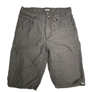Vans Boys Shorts Size 14 Dark Gray Herringbone Fabric Shorts